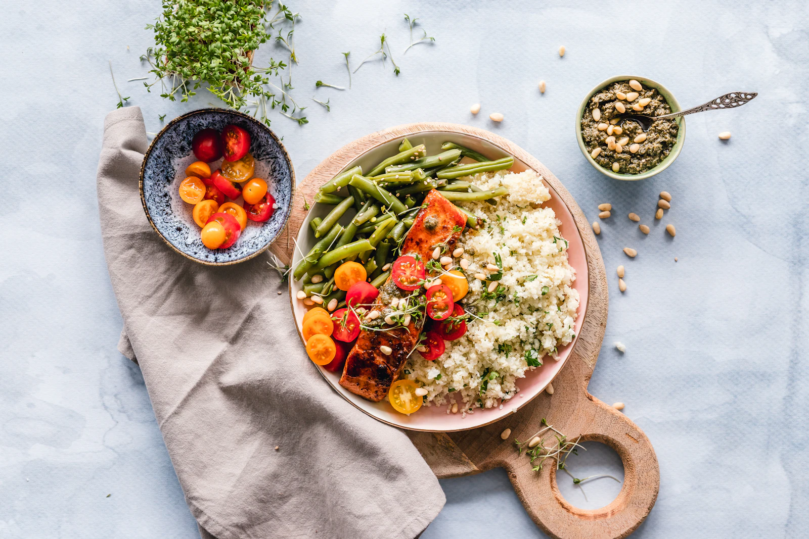 Ingredienti e preparazione food, riferimento dimostrativo